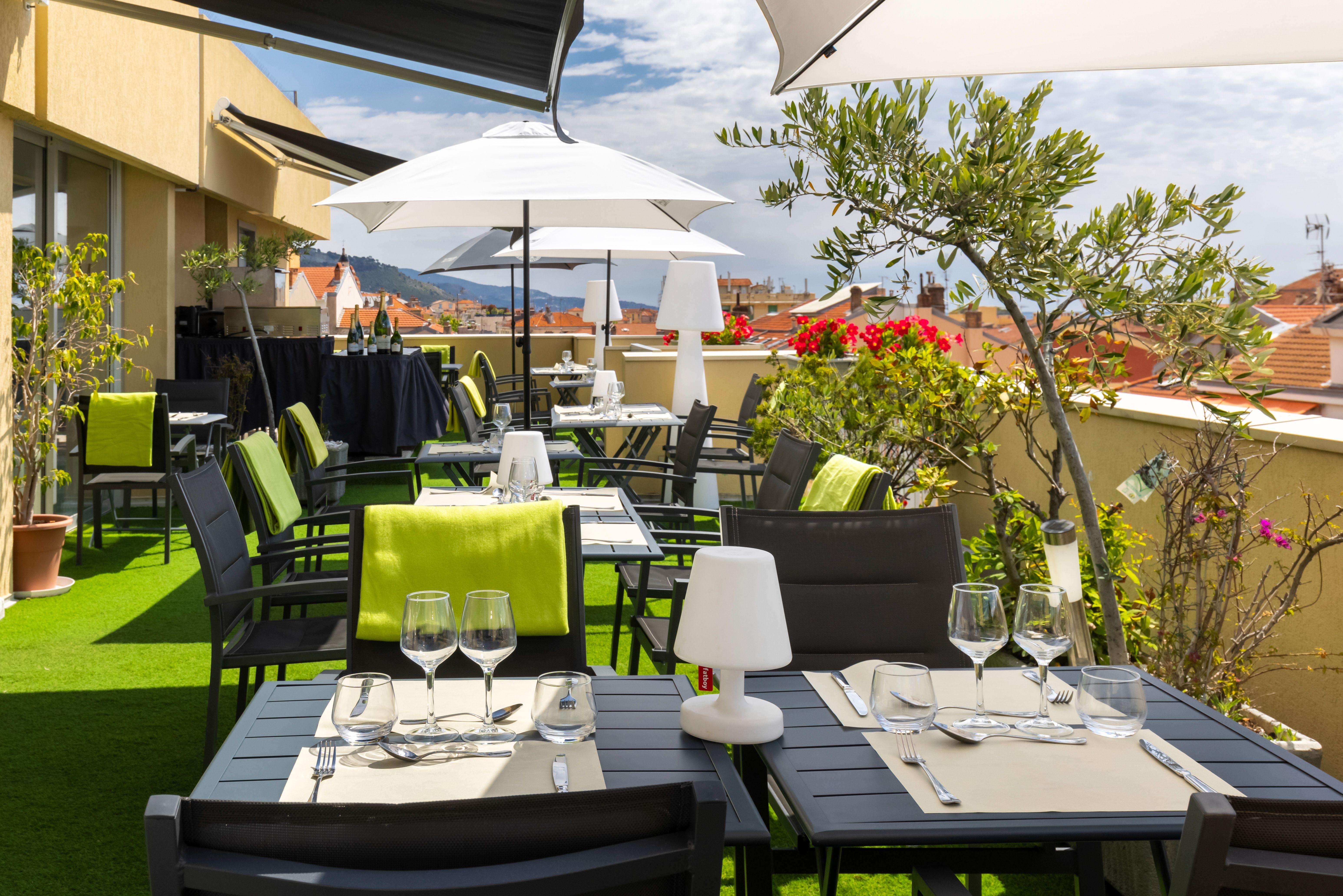 Enjoy the new menu at our rooftop restaurant in Menton
